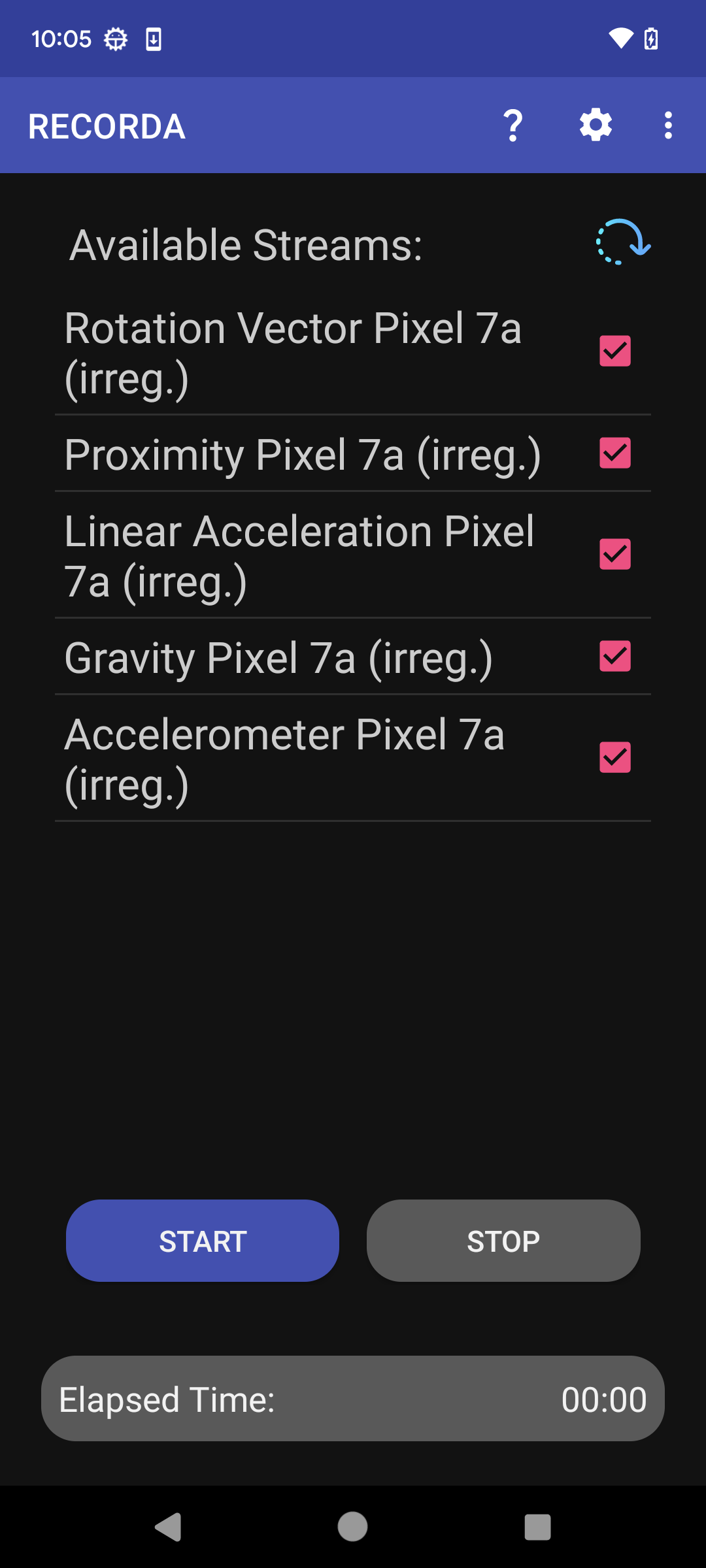 RECORDA app screenshot